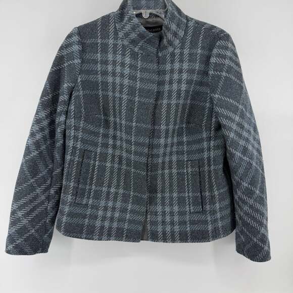Talbots Jackets & Blazers - Talbots Wool Blend Blue Plaid Coat Women's Size 6 Business Workwear